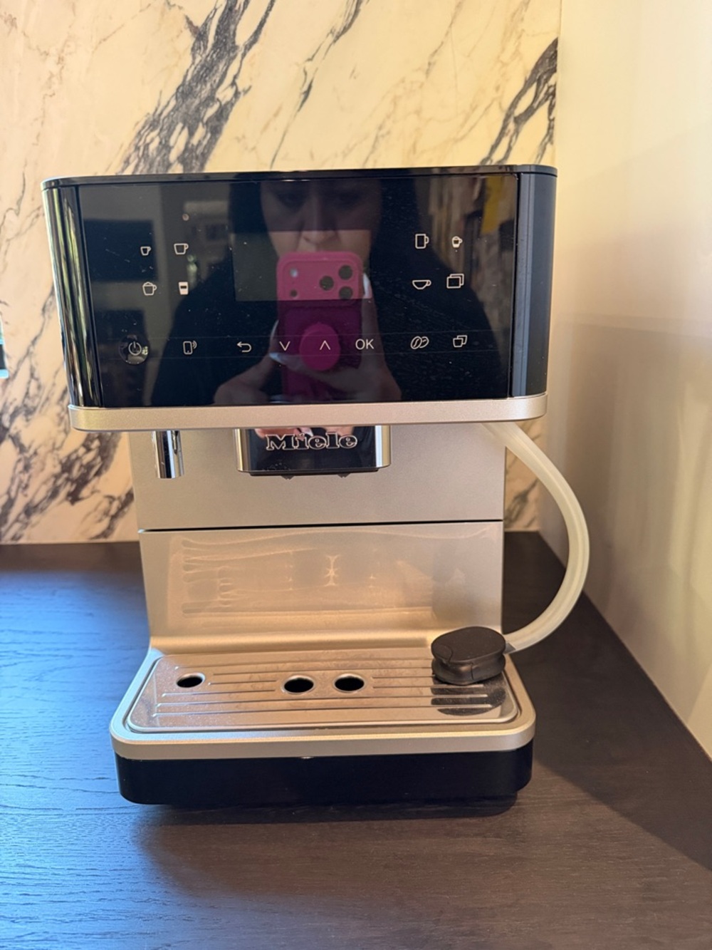 Silver Espresso & Cappuccino Machine with Milk Frother